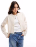ASOS DESIGN crew neck cardigan in cream | ASOS