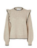 Selected Femme Slfalva Frills Ls Knit O-neck