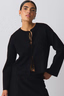 Knitted tie cardigan