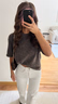 Knitted top - Beige - Dam - Gina Tricot