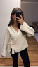 Chunky knitted wrap cardigan - Vit - Dam - Gina Tricot