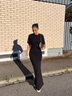 Black tight dress
