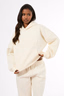 Kaiia Embossed Script Logo Oversized Hoodie Marshmallow | Kaiia