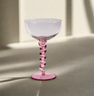 Glas med rosa swirl
