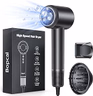 Bopcal Ion Hair Dryer with Diffuser - Quick Drying 120,000 rpm High Speed Hair Dryer for Curls, T...