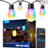 Govee S14 Bulb Outdoor String Lights 2, 96ft Smart RGBIC Warm White Lights with 30 LED Bulbs(2 Ro...