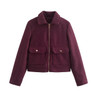 Chaqueta burdeos paño
