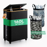 RMAN 160L Deposit Bottles Collection Container 2 Compartments with Lid Large Deposit Bottles Cont...