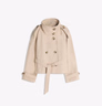 Bershka – Beige trenchcoat med ståkrage | ASOS