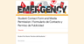 Student Emergency form/ Formulario de Emergencia