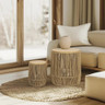 Set van 2 ronde houten bijzettafels | Action Webshop   | Action Webshop NL