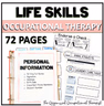 Life Skills Binder Occupational Therapy Special Education & Transition Resource