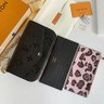Black LV 3 Piece Pochette