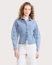F&F Pure Cotton Button Up Denim Shirt in Blue - Tesco Groceries